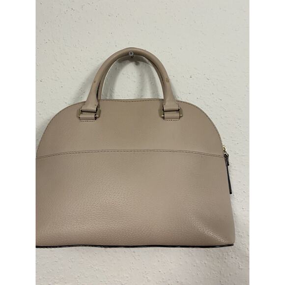 VINTAGE Kate Spade Grove NY Carli Satchel 2 Handle Handbag Leather Tan 12"x9"x5" - Picture 4 of 10